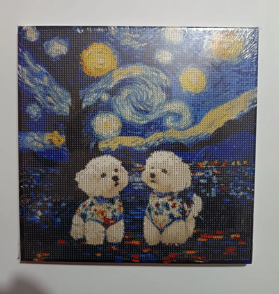 Perritos noche estrellada.