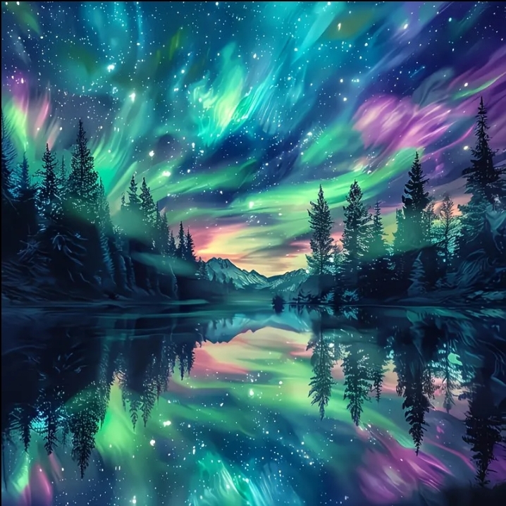 Paisaje azul.