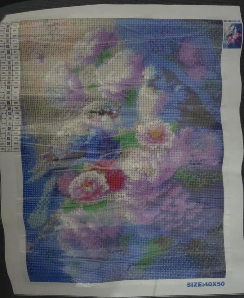 Pájaros  con flores de 40 x 50.