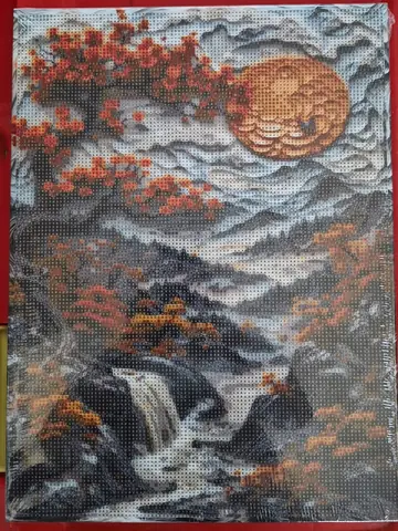 PAISAJE CON CASCADA.