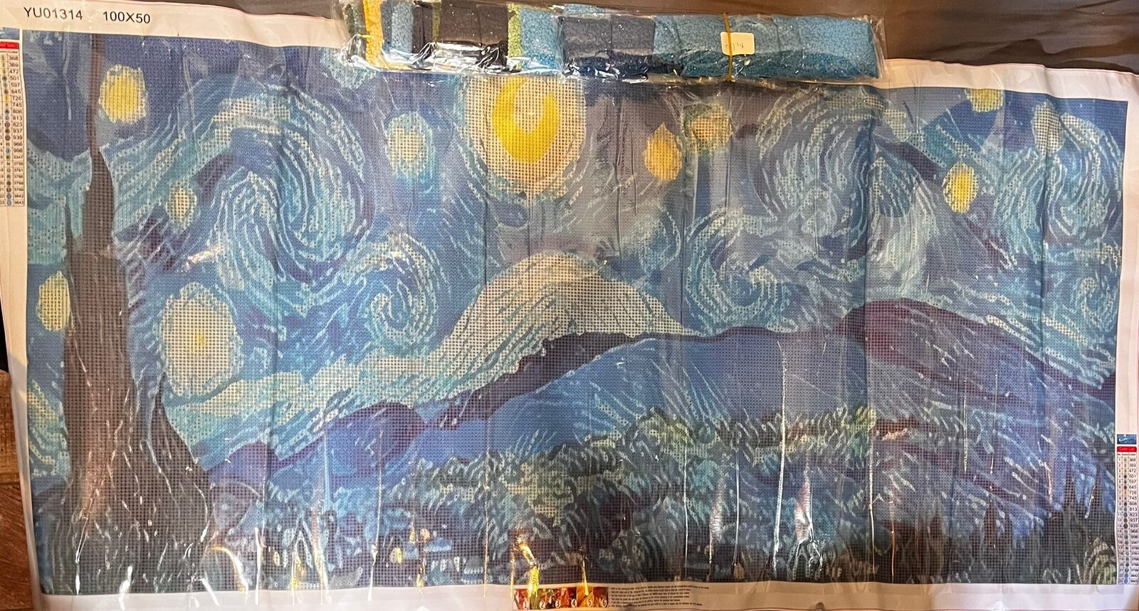 lienzo noche estrellada de 100x50cm
