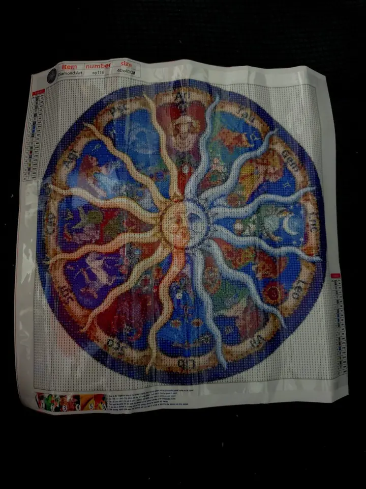 Lienzo rueda del zodiaco.