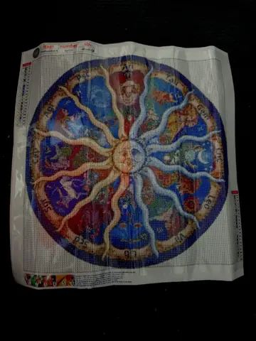Lienzo rueda del zodiaco.