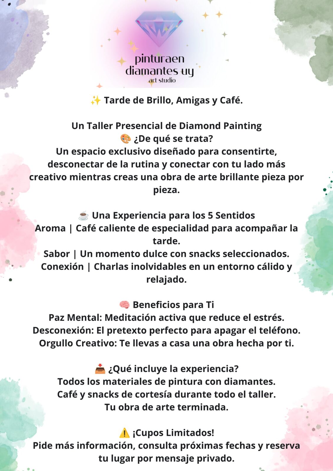 Talleres, presenciales.