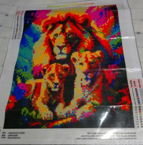 Leones de colores.