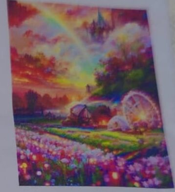Paisaje con arco iris.