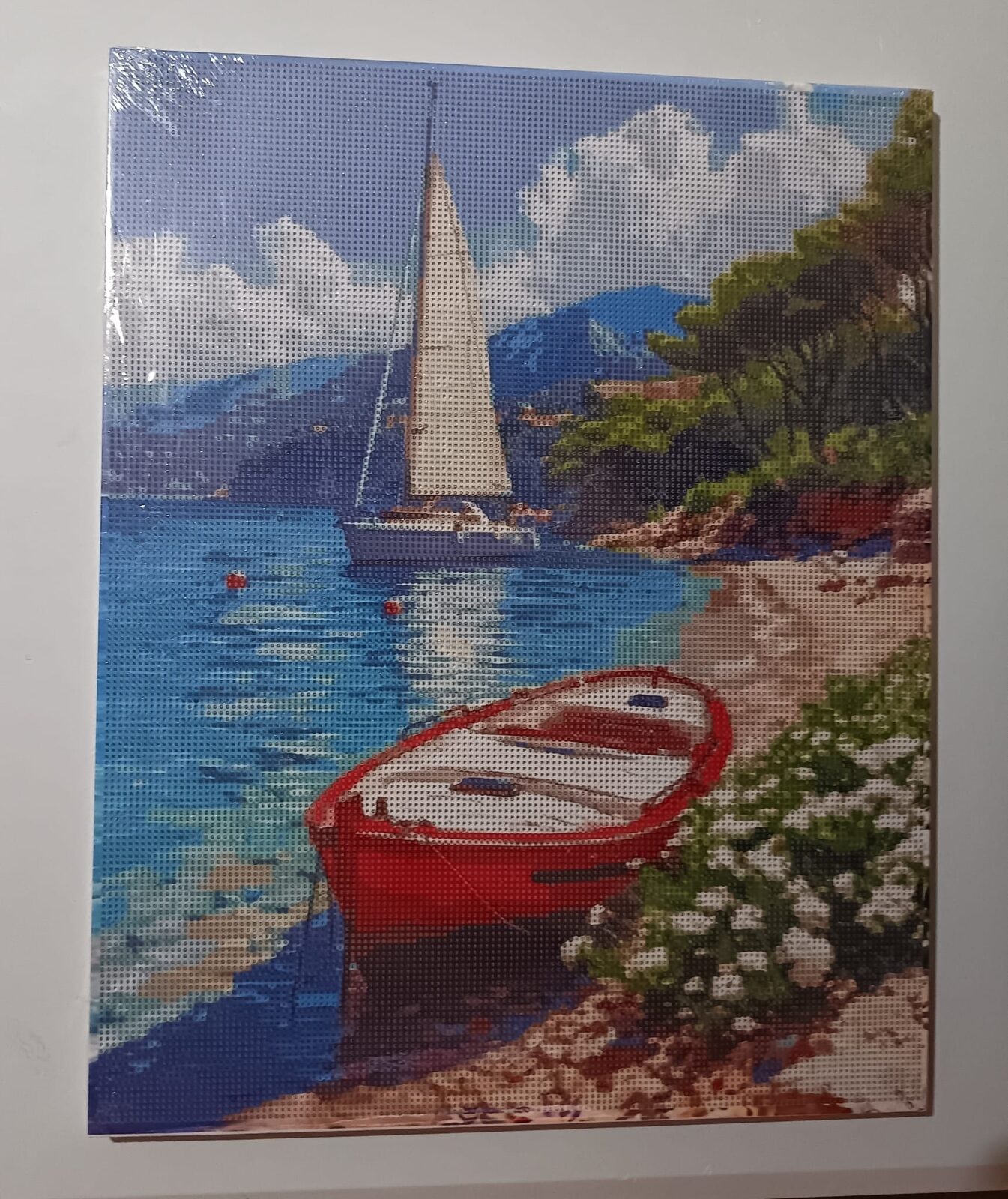 Velero en la playa.