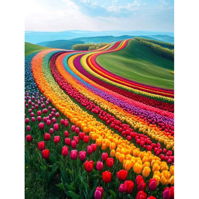 Campo de tulipanes.