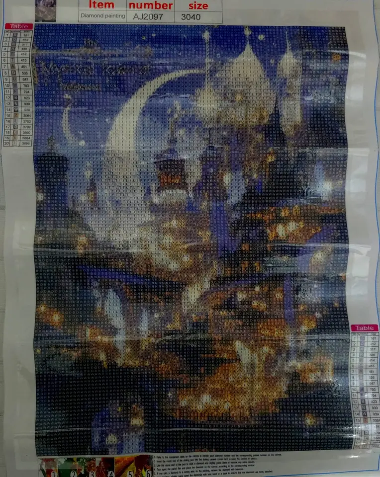 Paisaje nocturno, con cuarta luna.
