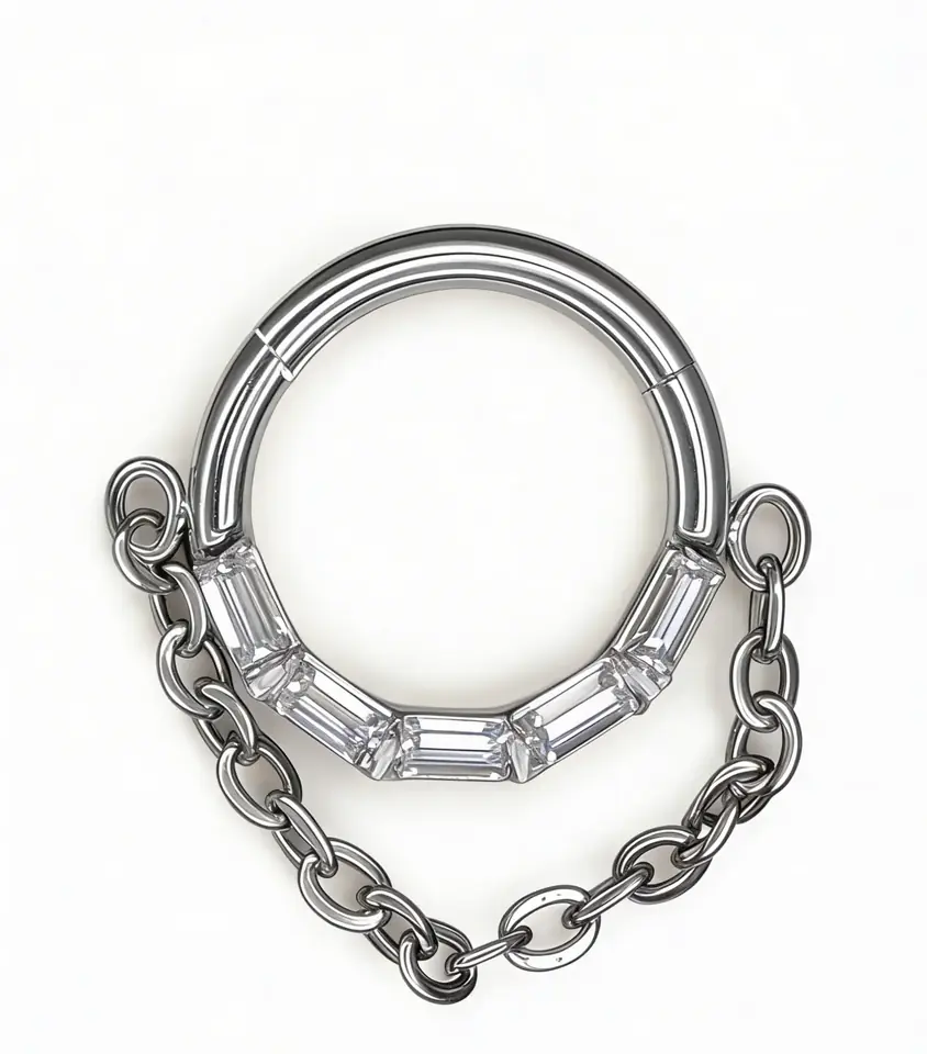Clicker con cadena y zirconias