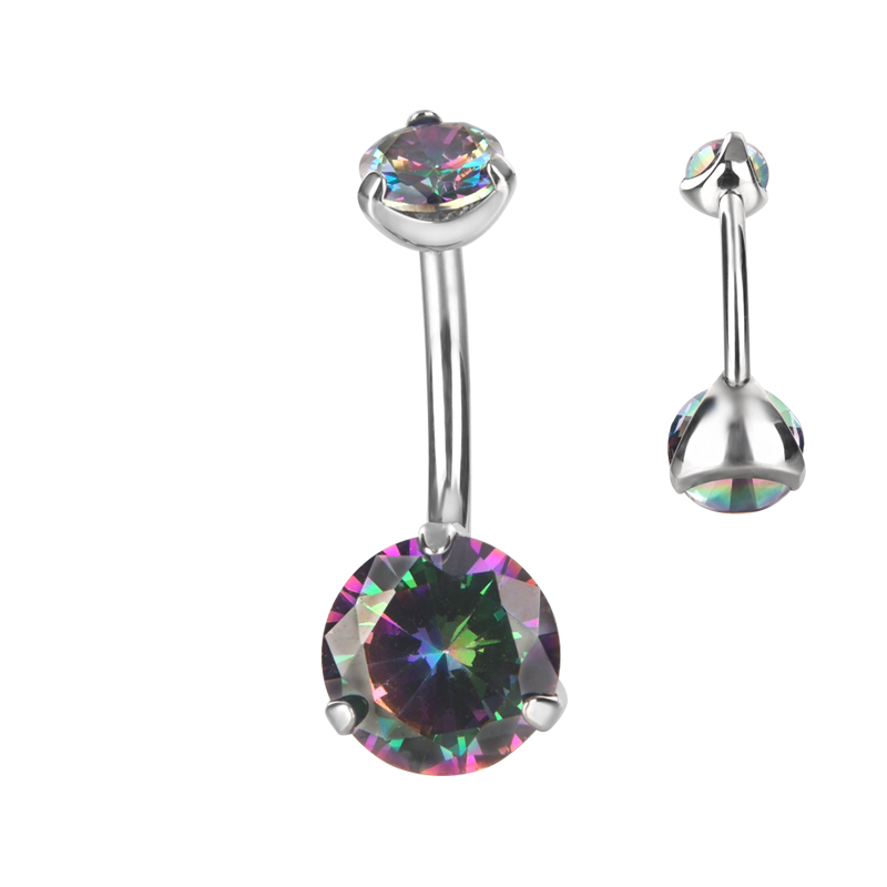 Navel zircon prong set VM