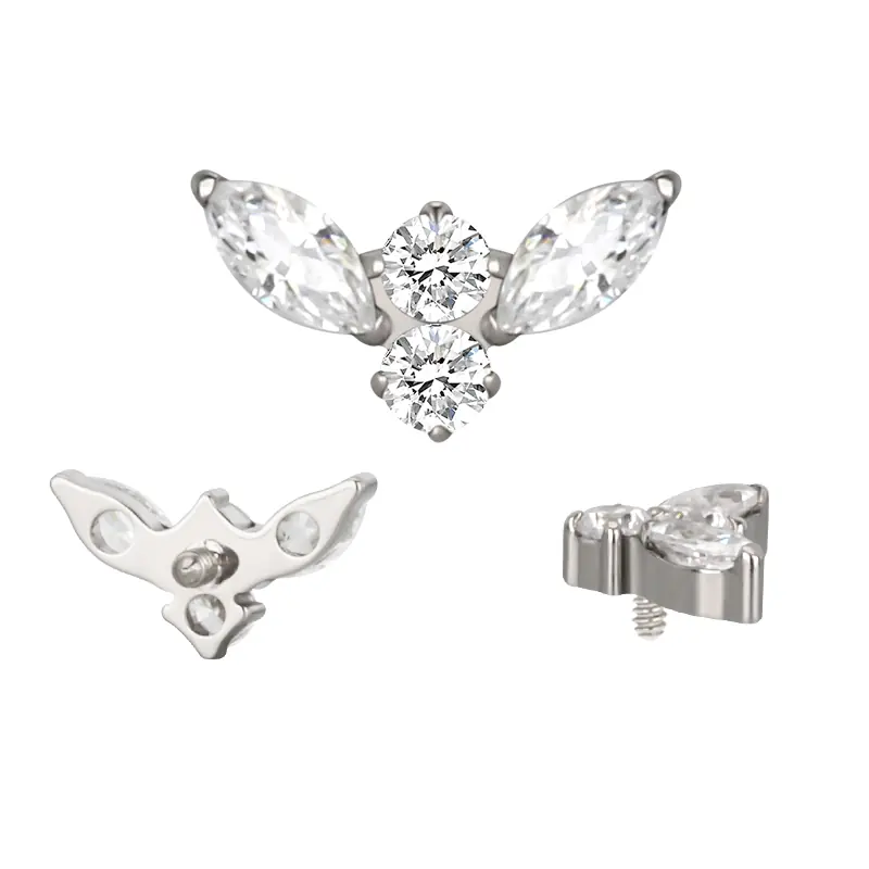 Labret 2marquise 2cz wings