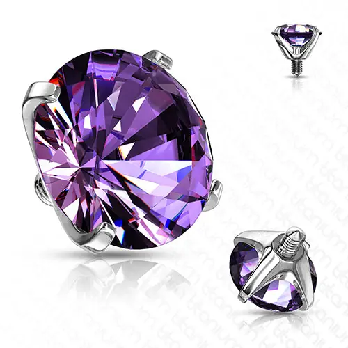 Labret zirconia purple