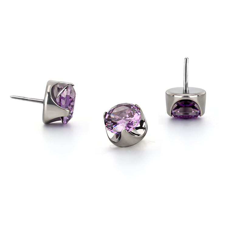 Labret flatback purple push in