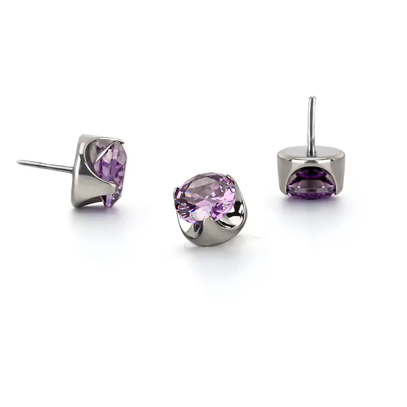 Labret flatback purple push in