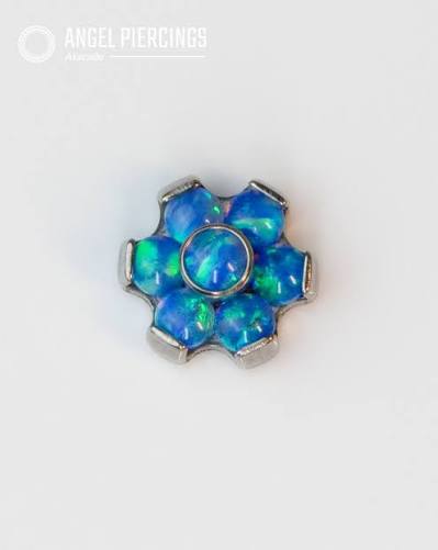 Top 14g ópalo azul flower