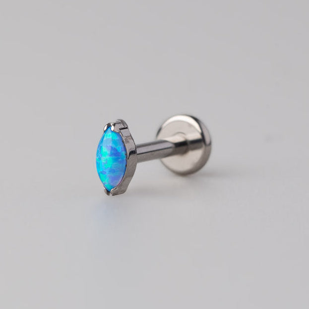 Labret opal blue teardrop