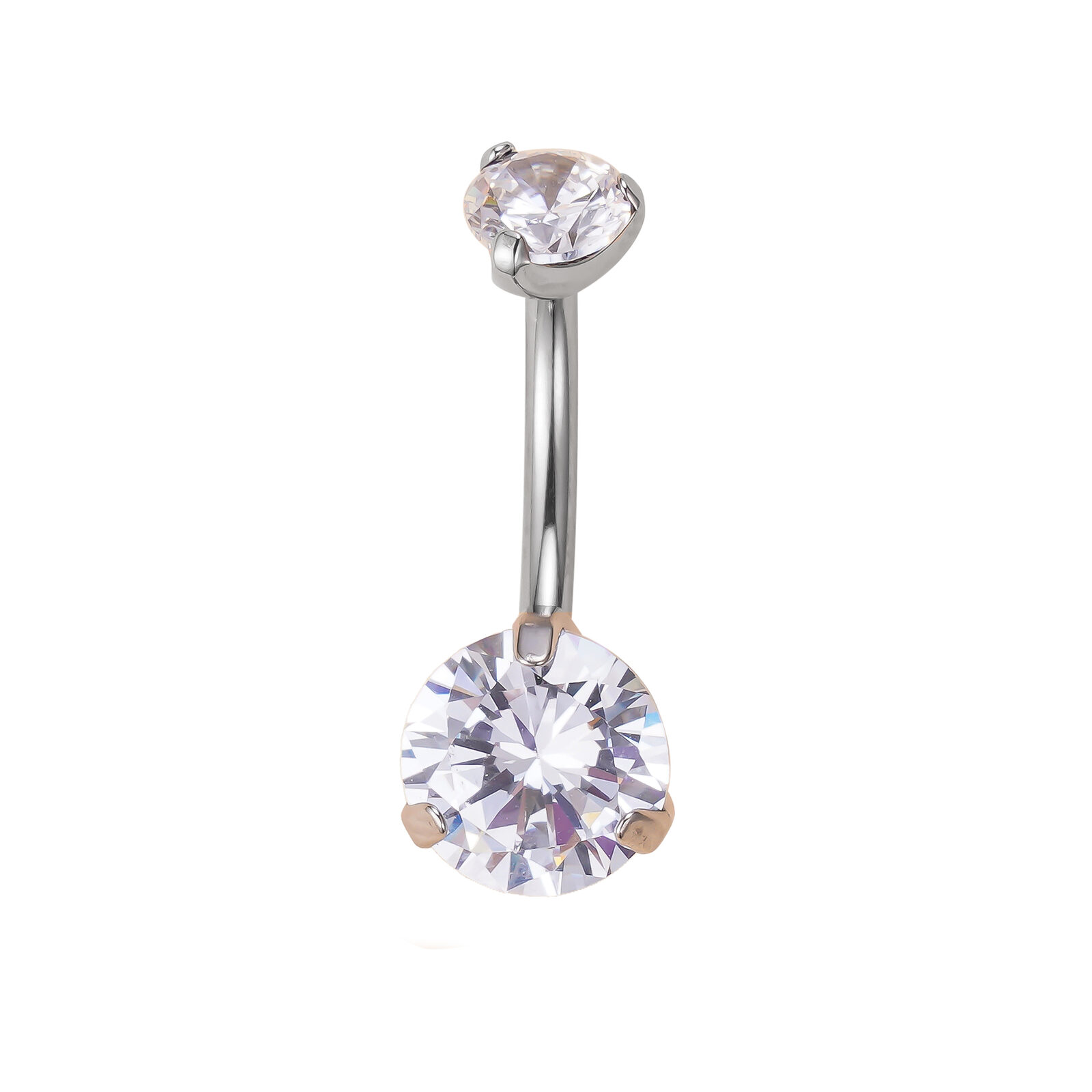 Navel cz prong set