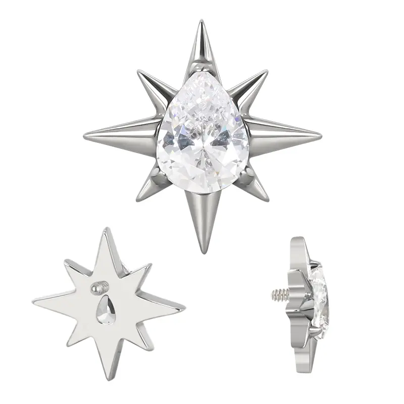 Top teardrop cz spike