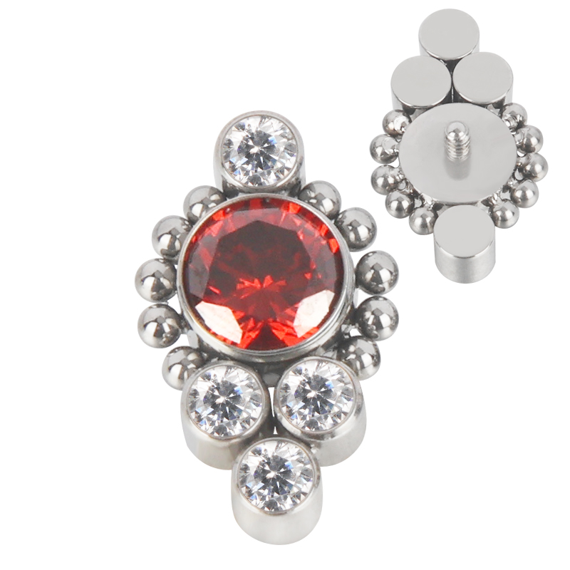 Cluster red white Crystal balls
