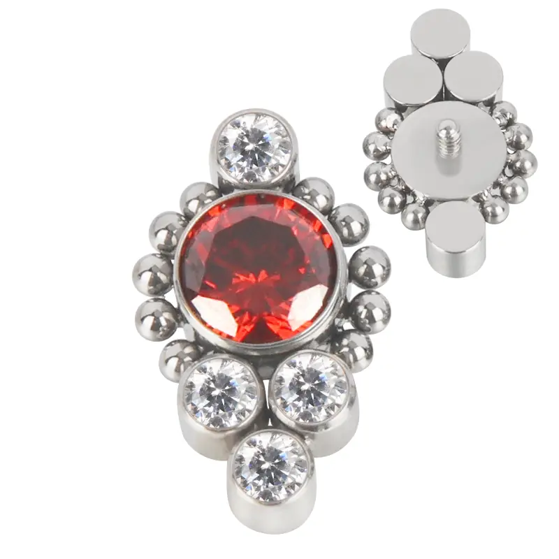 Cluster red white Crystal balls