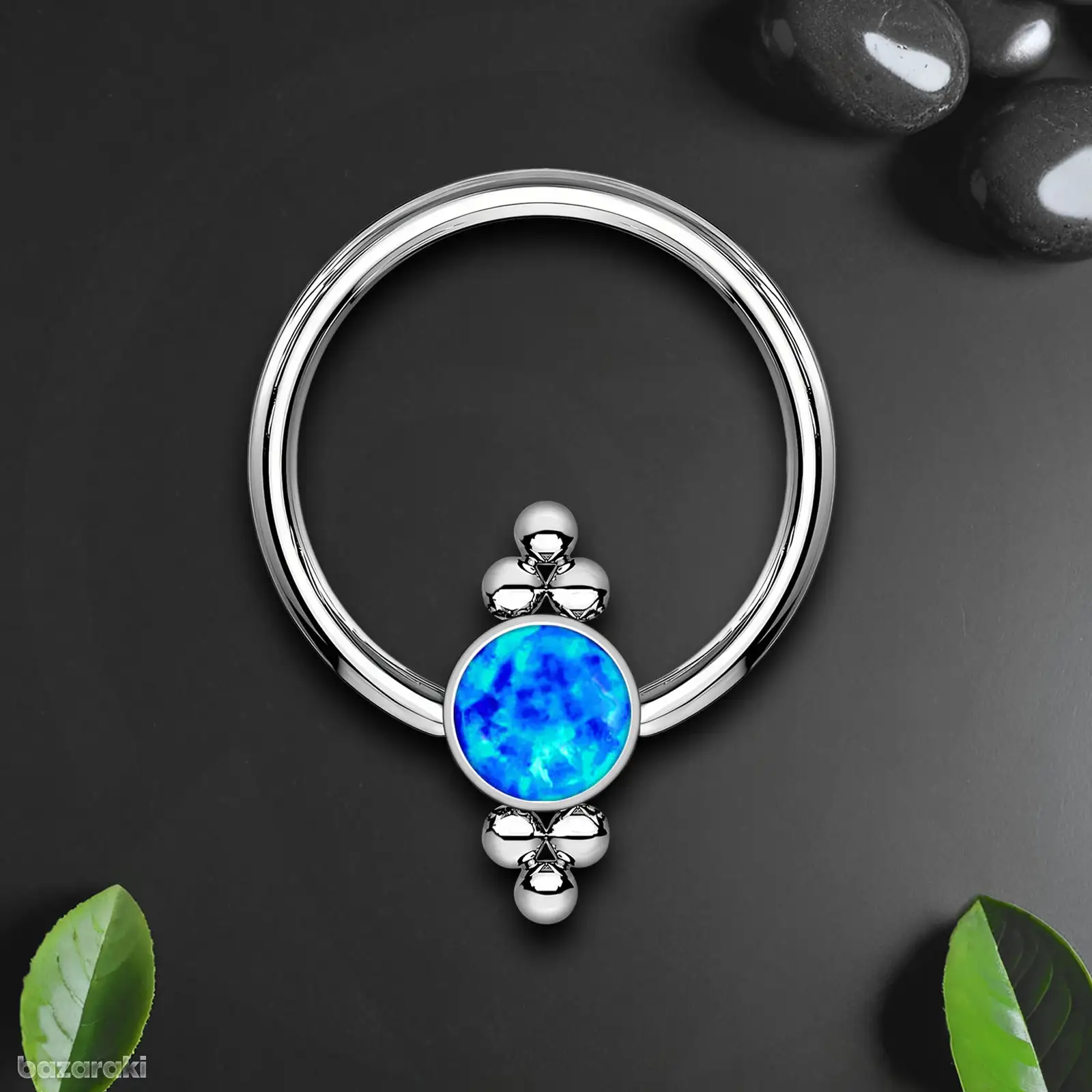 Captive opal blue balls