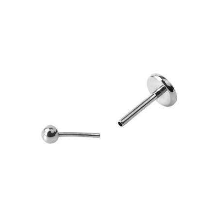 Labret ball push in