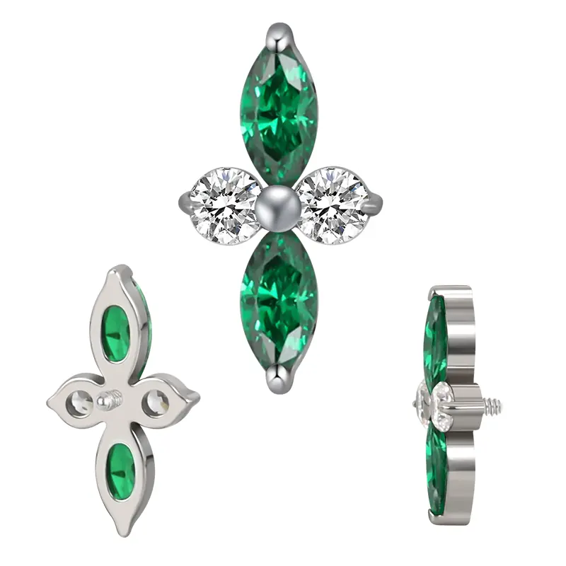 Labret 2 marquise green 2cz