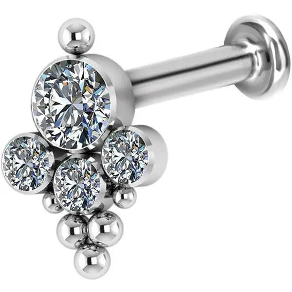 Labret cluster 4cz balls