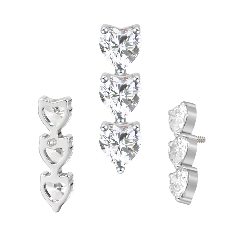 Cluster triple heart cz