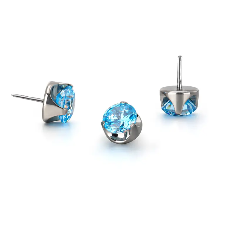 Labret flatback aqua push in