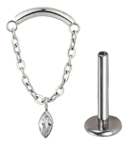 Labret chain marquise zircon hidden helix