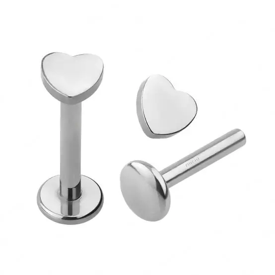 Labret top mini corazon