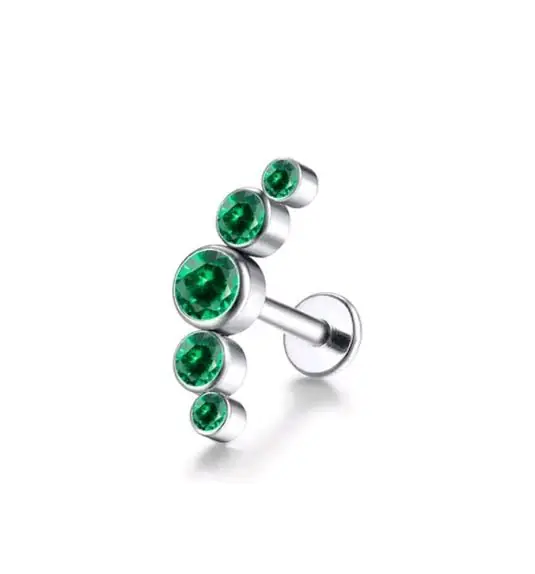 Labret cluster emerald