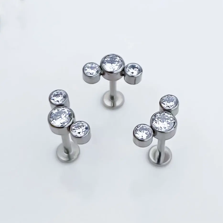 Labret 3 cristales