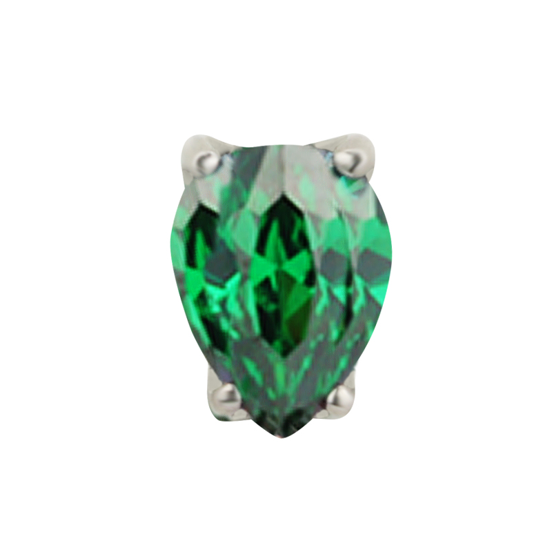 Labret teardrop green