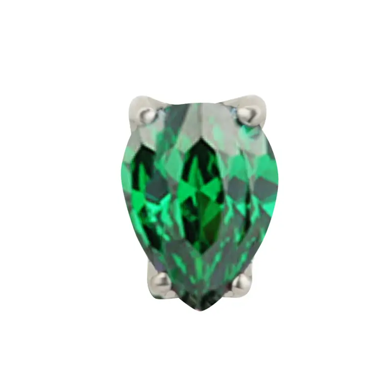 Labret teardrop green