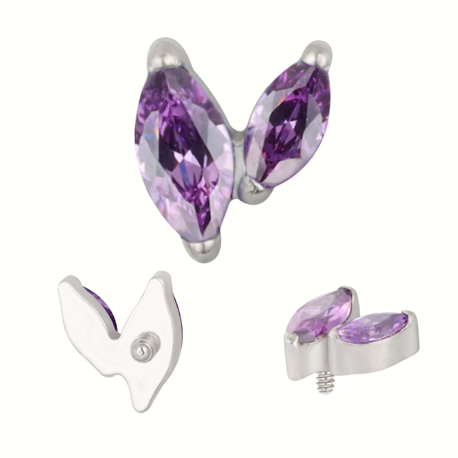 Top marquise double purple