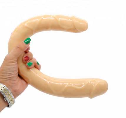 DILDO REALISTA DOBLE CABEZA FORMA U ANAL VAGINAL