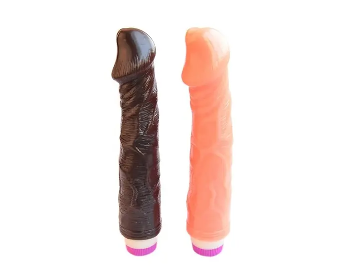 DILDO CONSOLADOR VIBRADOR NEGRO -BEIGE