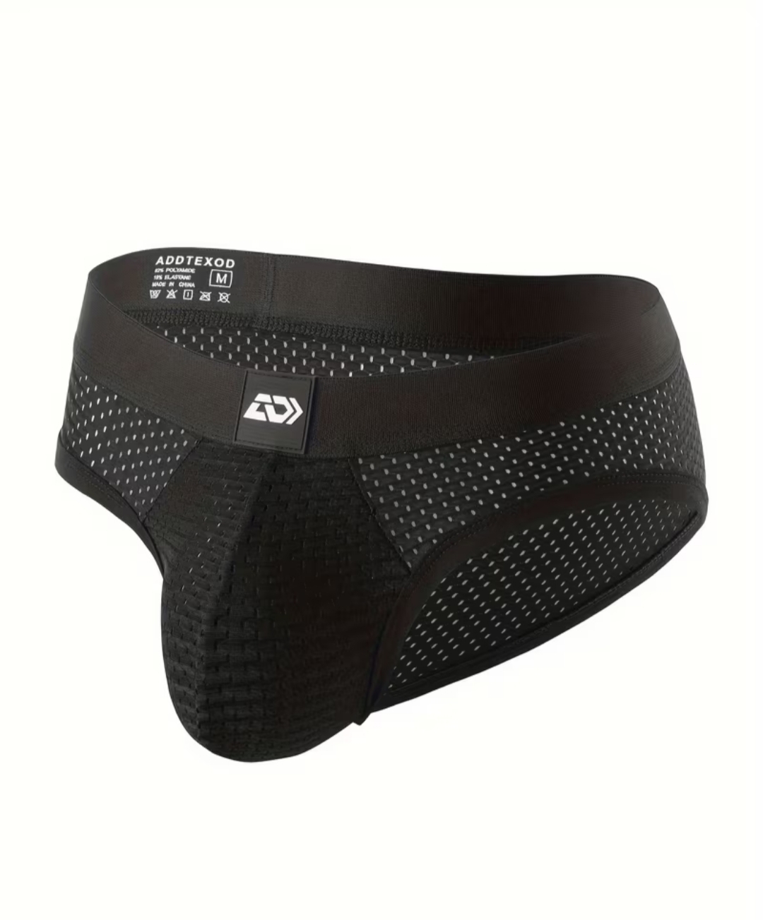 SLIP MASCULINO DE MALLA TRASPIRABLE NEGRO