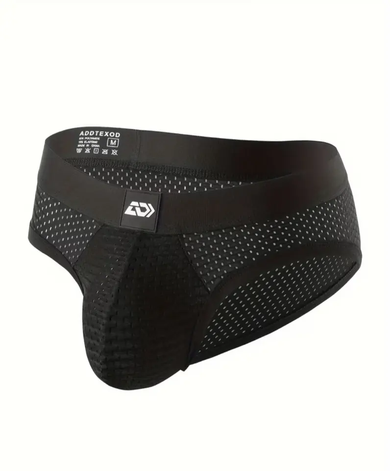SLIP MASCULINO DE MALLA TRASPIRABLE NEGRO
