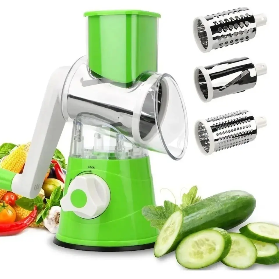 RALLADOR CORTADOR REBANADOR VEGETALES VERDURAS QUESO FRUTAS MULTIFUNCION