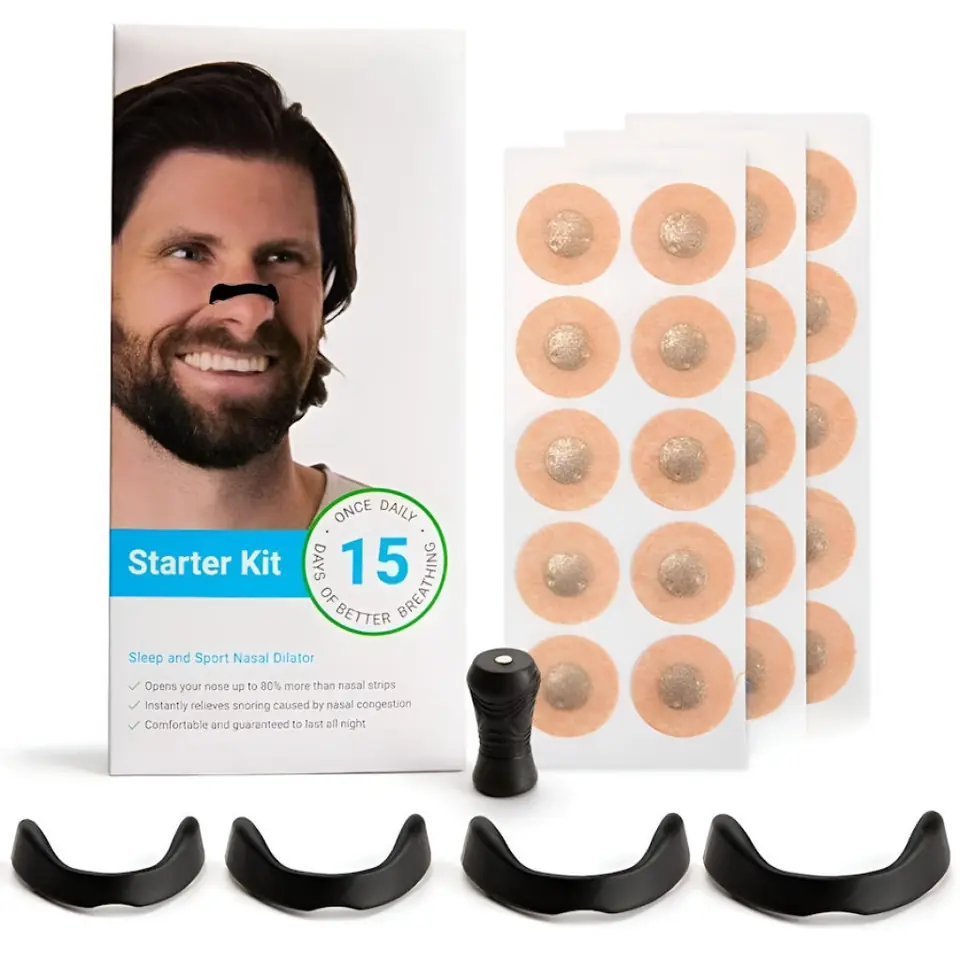 KIT DILATADOR NASAL ANTIRONQUIDOS MEJORAR LA RESPIRACIÓN PARA DORMIR MEJOR