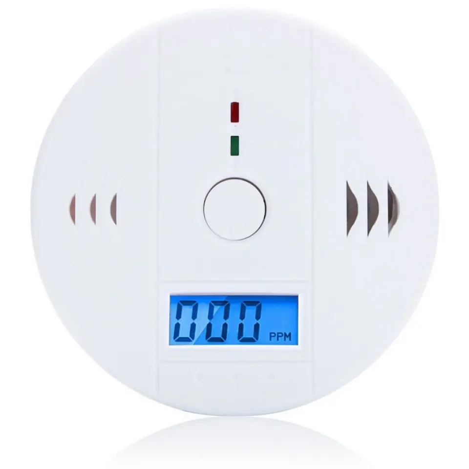 DETECTOR SENSOR DE HUMO MONOXIDO DE CARBONO CO CON ALARMA 85DB