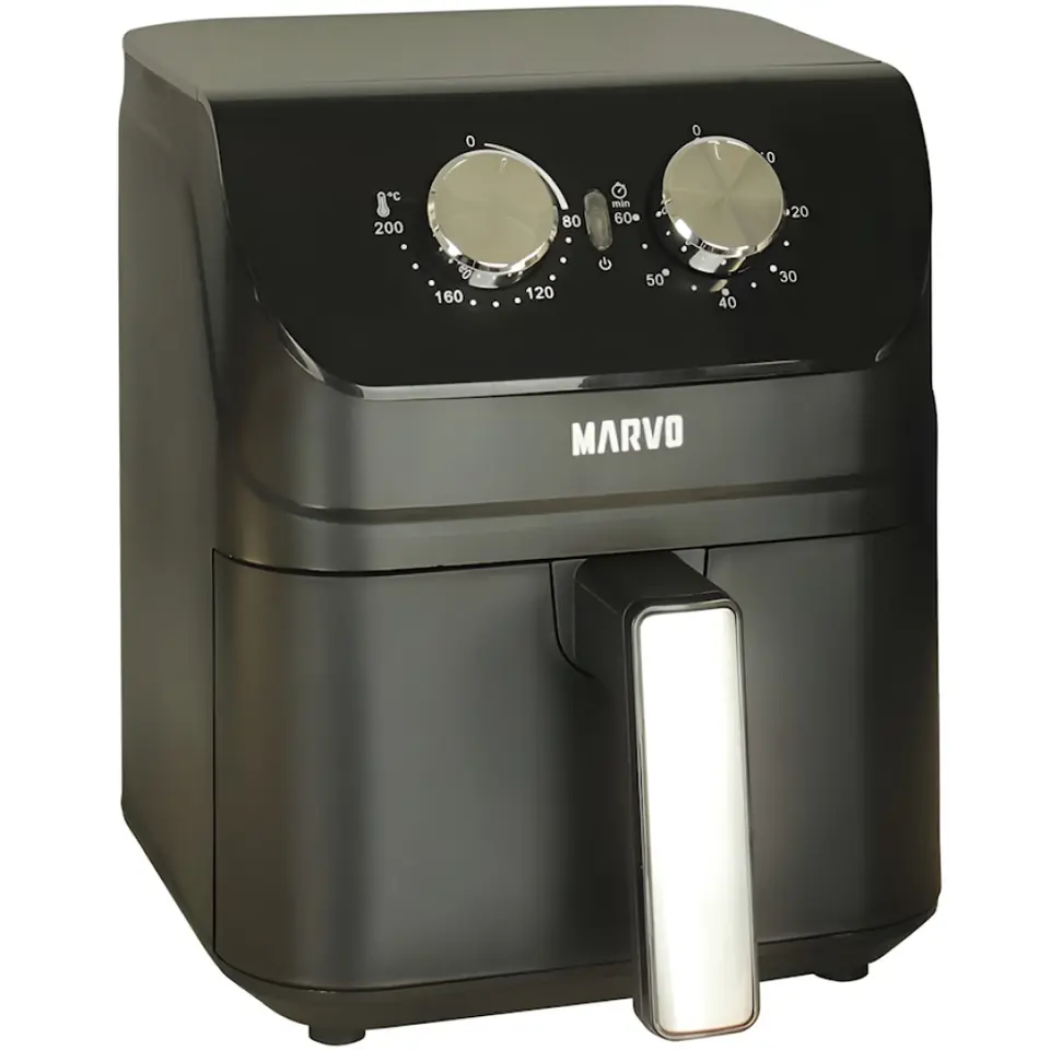 FREIDORA SIN ACEITE AIR FRYER 4 LITROS ANTIADHERENTE 80-200 GRADOS 1400W MARVO HAF-086