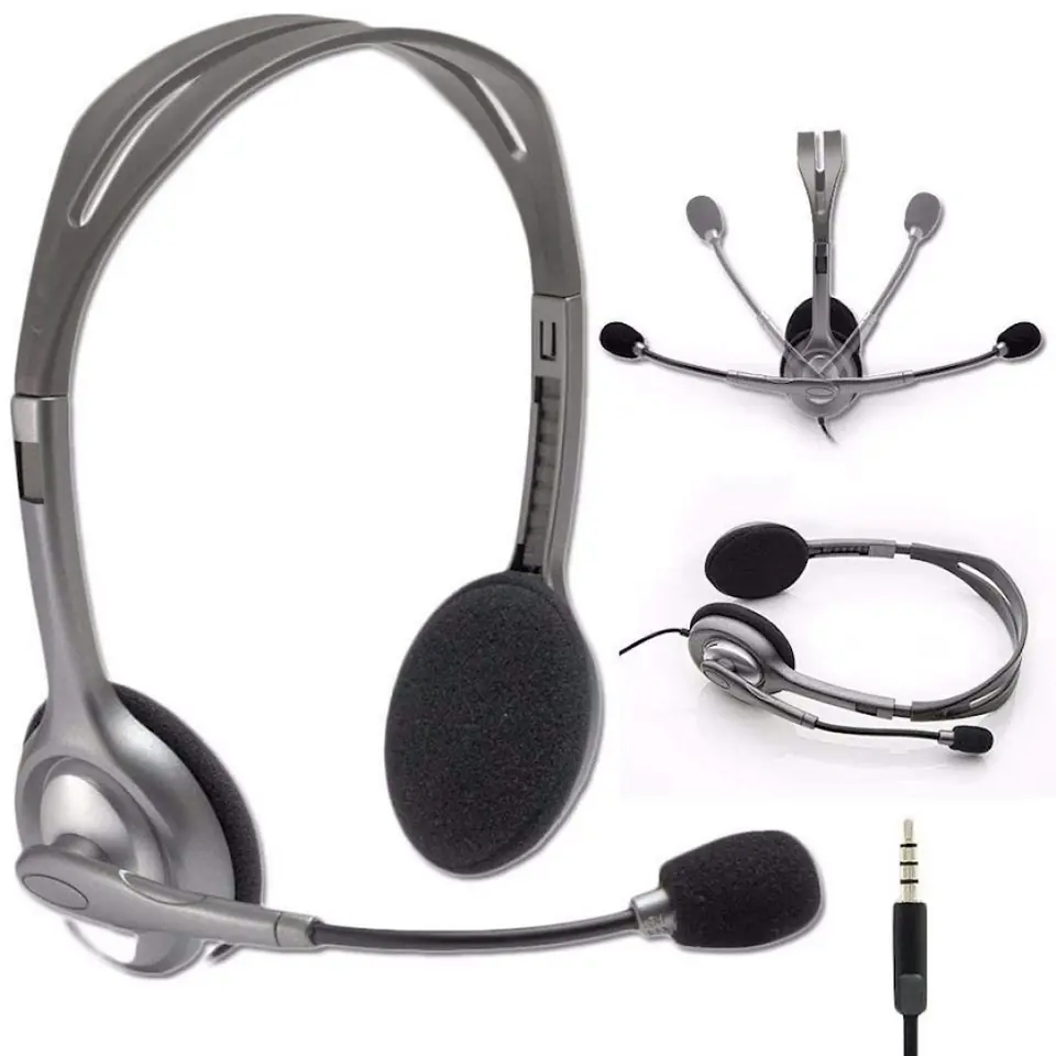 AURICULARES ESTEREO CON MICROFONO UN JACK 3.5MM LOGITECH H111