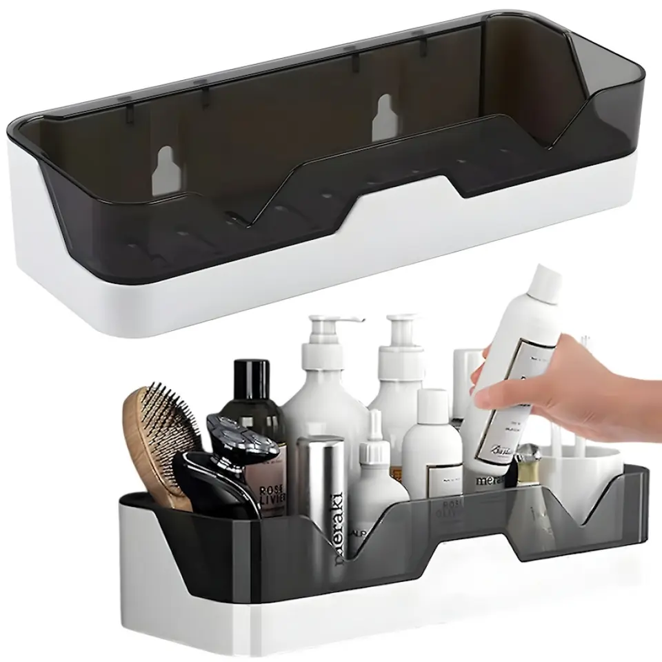 ESTANTE SOPORTE ORGANIZADOR PARA DUCHA BAÑO O COCINA REPISA CON ADHESIVO