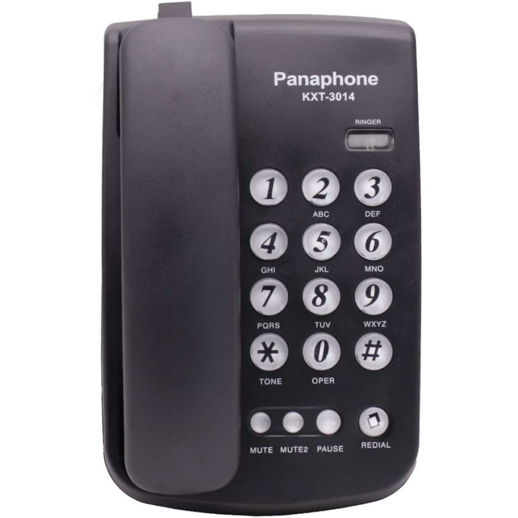TELEFONO FIJO DE LINEA PARA MESA CON PANAPHONE KXT-3014 - NEGRO