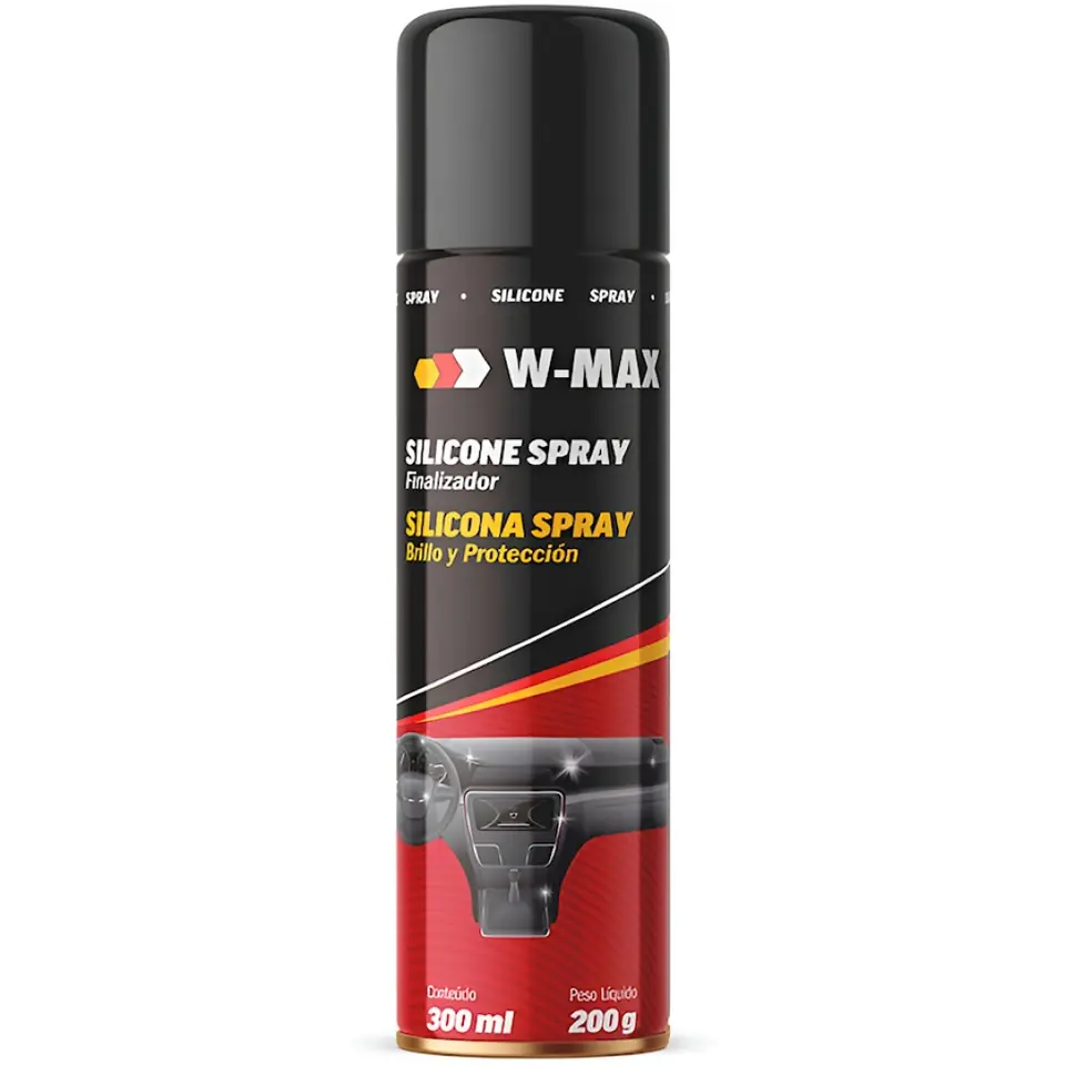 SILICONA BRILLO Y PROTECCION W-MAX 300ML / 200G TABLEROS PARAGOLPES AUTOS